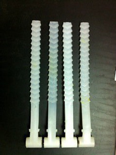 Whips for pig carcass washing machines